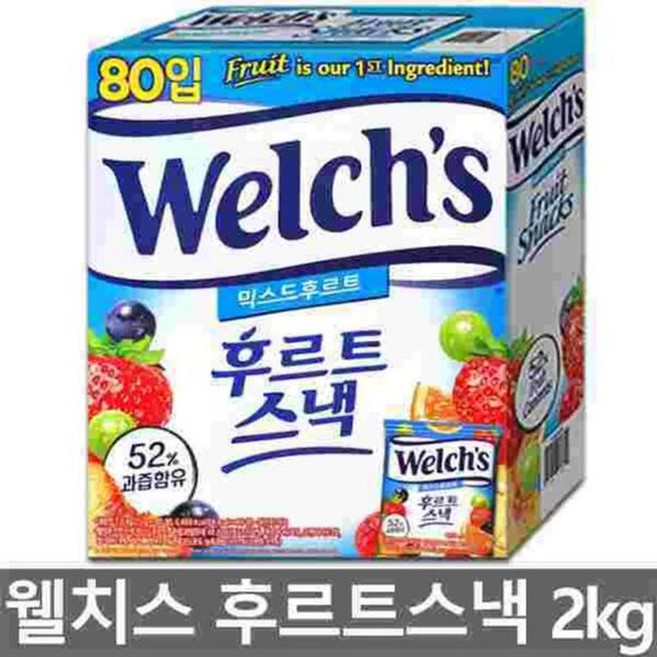 믹스 후르트스낵 과일 젤리 80입 대용량~, 2kg, 1개