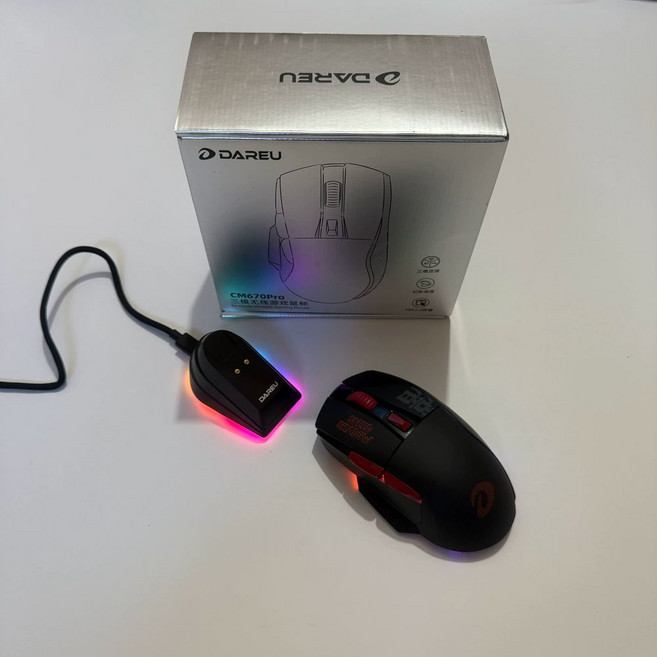 다얼유 A950 유무선마우스 충전독 게이밍 세트, D. CM670pro 3모드 무선 게이밍 마우, A., 1개, A. PAW3395