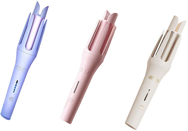 봉고데기 일체형 32mm 고데기 자동고데기 멀티고데기 다기능 웨이브 고데기 물결고데기, 퍼플