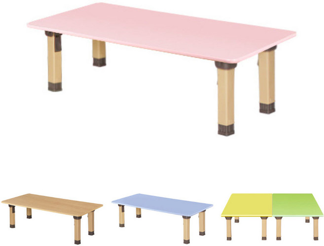 교연교구 학교.가정.교회.유치원.어린이집 전용 높이조절 접이식 [대형] 사각 책상, 노랑 대형칼라280/접이식