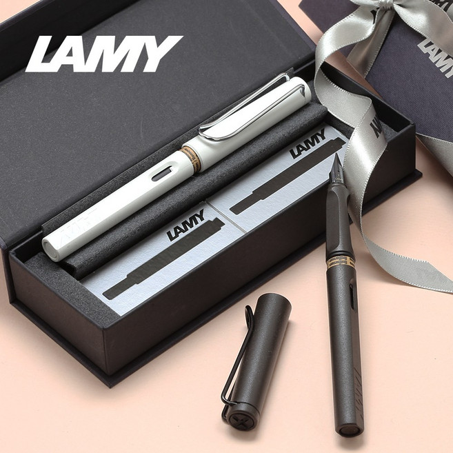 라미 사파리 만년필+카트리지 2개 세트 / 선물포장 / 공식수입처 제품, 블루, EF