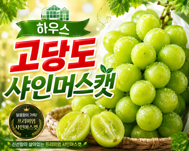 고당도 하우스 샤인머스캣 산지직송 1kg, 1박스, 2kg내외 4수
