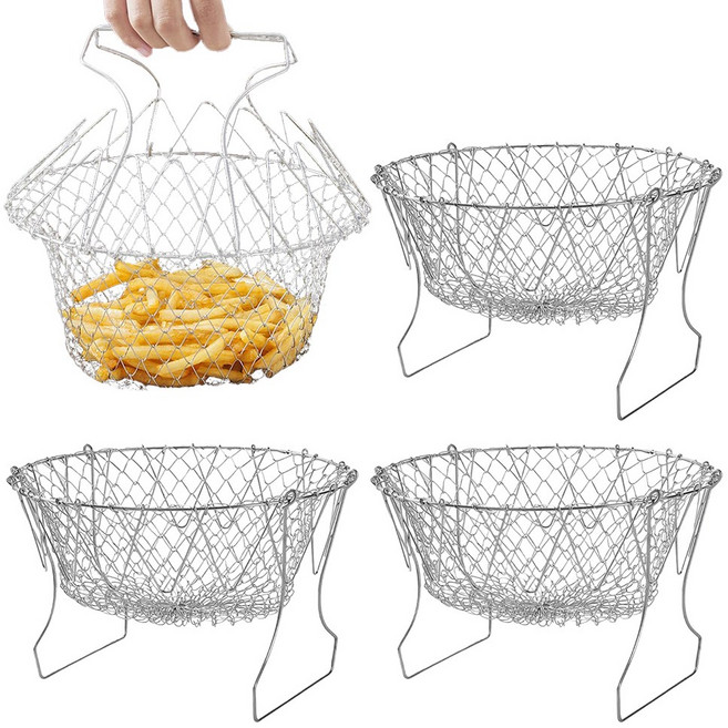 아케이바이 접이식 스텐튀김망, 3개