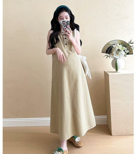 다이에나 여름 민소매 임신부 원피스