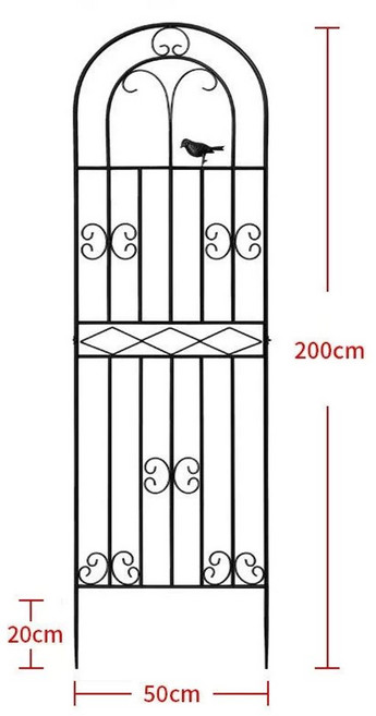 장미 지지대 오벨리스크 꽃 장미맨숀 정원 펜스 철제 식물 블랙, 1개