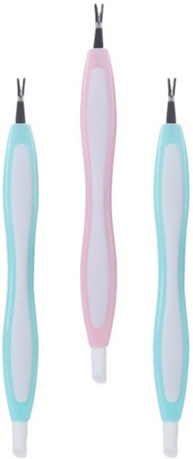 3개입 스테인리스 스틸 네일 큐티클 제거 포크 큐티클 필러 스크레이퍼 네일 아트 매니큐어 페디큐어 도구