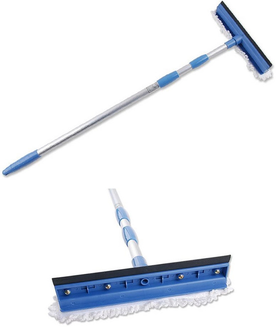 거울닦기 물기제거 물기제거기 찍찍이 탈부착걸레 길이조절 유리닦이 거실유리창청소 거울닦이, 1개, 본상품선택