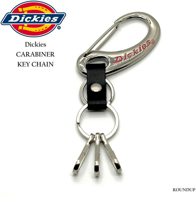 디키즈 Dickies 카라비너 열쇠고리 키링 키홀더 일본 정품, 1개, #S2 (실버x레드)