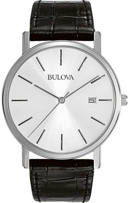 Bulova 남성용 스테인리스 스틸 3핸드 캘린더 데이트 쿼츠 시계