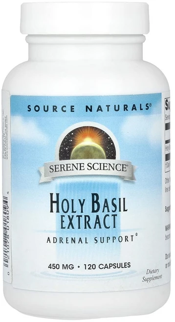 소스내추럴스 Serene Science 홀리 바질 추출물 450mg 캡슐 120정, 1개, 1개 - 쿠팡