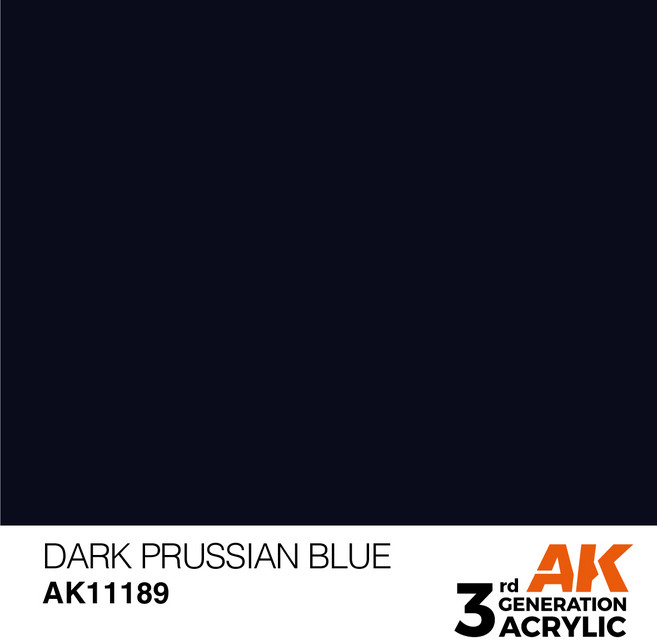 AK Interactive 3G 壓克力顏料 AK11189 深普魯士藍 17ml, 1個