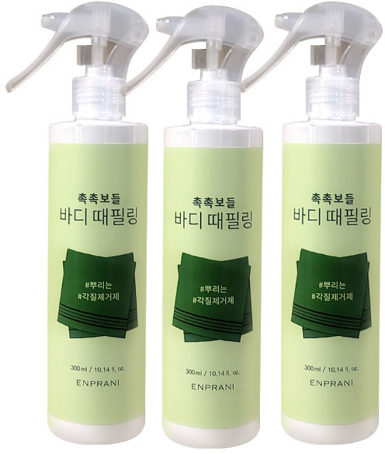 엔프라니 촉촉보들 바디 때필링 300ml 3개/바디 스크럽 각질 제거, 3개