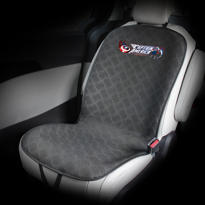 베베카 마블캐릭터 여름용 자동차통풍시트커버 논슬립 부드러운자카드소재 차량용쿨시트 3D매쉬 차방석 카방석, 1개, CaptainAmerica