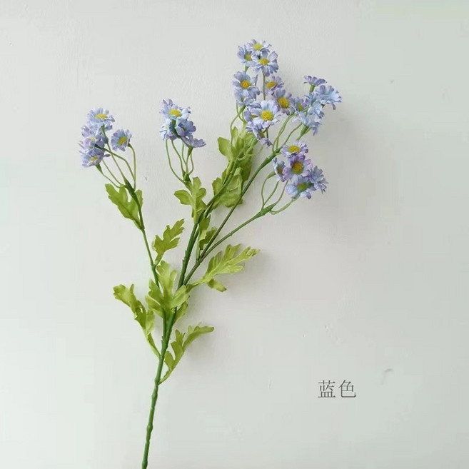 小雛菊洋甘菊仿真花束 居家裝飾花藝擺件, 藍紫色, 1個