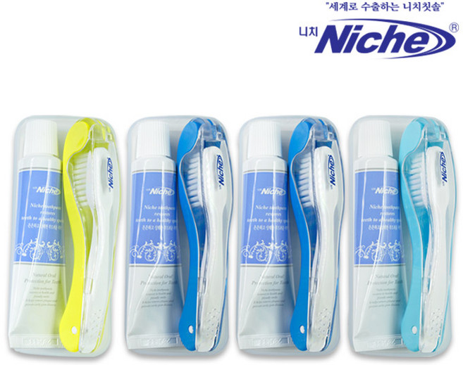 니치 여행용 칫솔 세트X4세트(전용케이스포함), 4세트