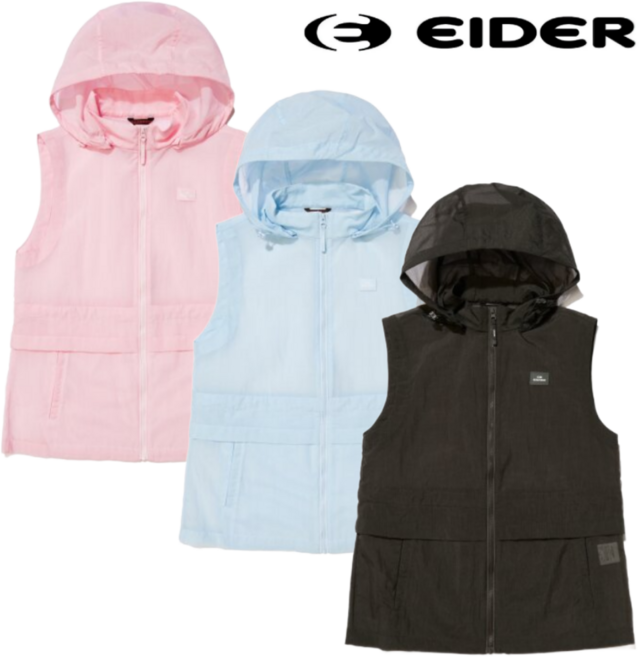 [정상가: 149 000원] 아이더 여성 조끼 베스트 봄 여름 메쉬 아이스 냉감 허리스트링 후드탈부착 흡습속건 집업 일상 외출 등산 캠핑 여행 운동 아웃도어 상의 점퍼