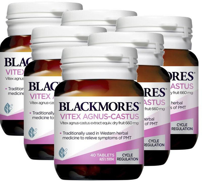 블랙모어스 바이텍스 아그누스 카스투스 체이스트베리 BLACKMORES VITEX AGUNS-CASTUS, 40정, 6개