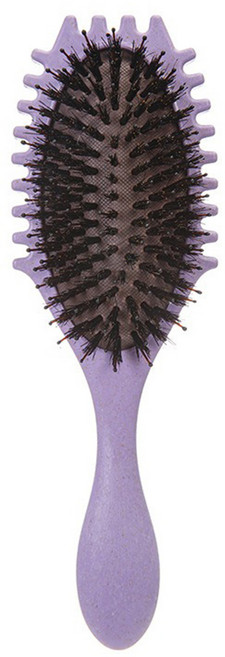 1/2구성 돈모 컬링 헤어 브러쉬 볼륨 컬링 패들 엉킴 방지 두피 마사지 빗 곱슬머리, 2개, 보라