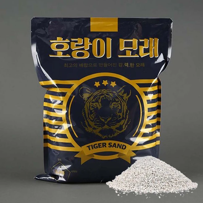 호랑이 호랑이모래 먼지없는 고양이모래 6kgx3개입(총18kg) 무향 고양이 모래>>벤토나이트, 6kg, 3개 - 쿠팡