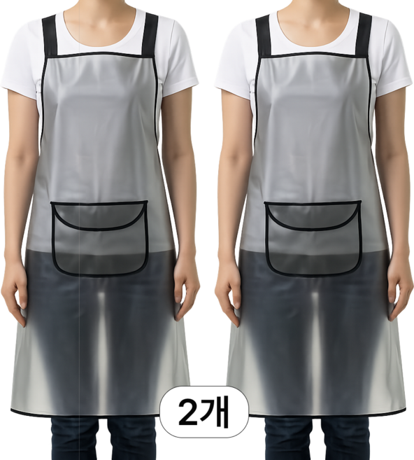 누벤타 방수 앞치마 업소용 TPU소재, 반투명, 2개
