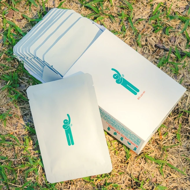 힐그라운드 빅샤워티슈 땀냄새 제거 데오 파우더 티슈, 1개, 10개입, 13g - 쿠팡