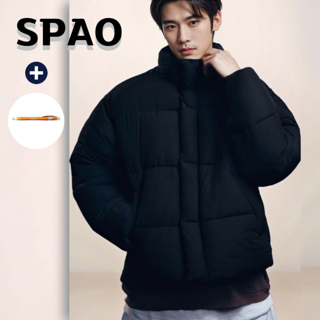 (매장정품) 스파오 베이직 푸퍼 남녀공용 겨울 패딩 TIMELOOP 번들증정