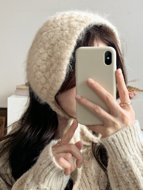 키메라제이 와이드팝콘 니트 귀도리 귀마개 4color