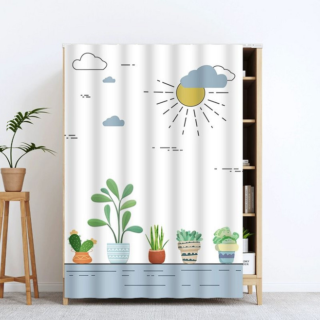 선반 가리개 가림막 붙이는 책장 패브릭 커튼 옷장