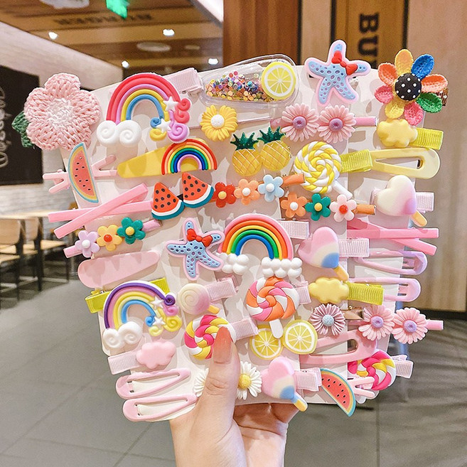 幼兒園分享小禮品生日全班獎勵玩具學生六一兒童節畢業小禮物, 1個, 髮夾42件套:1個
