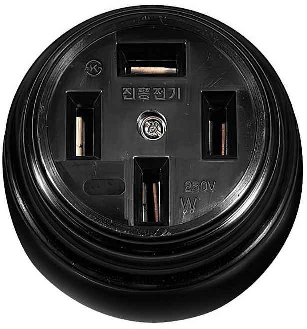 진흥 산업용 노출 콘센트 250V 50A 4P 접지형 고용량 공업용 기계 대용량 공장 물류창고 산업시설용 국산, 1개