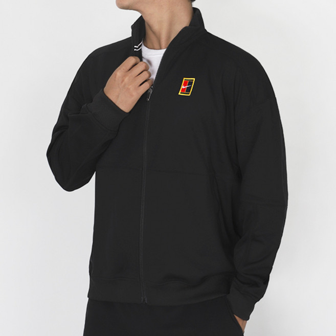 나이키 Court Heritage 테니스 Jacket 블랙 나이키 코트 패치