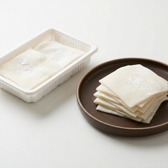 2위 - 지리산 찹쌀떡 슬라이스 모찌피 600G ( 32G * 20매 ) 국산찹쌀함량 70% 찹쌀 모찌시트 과일모찌 