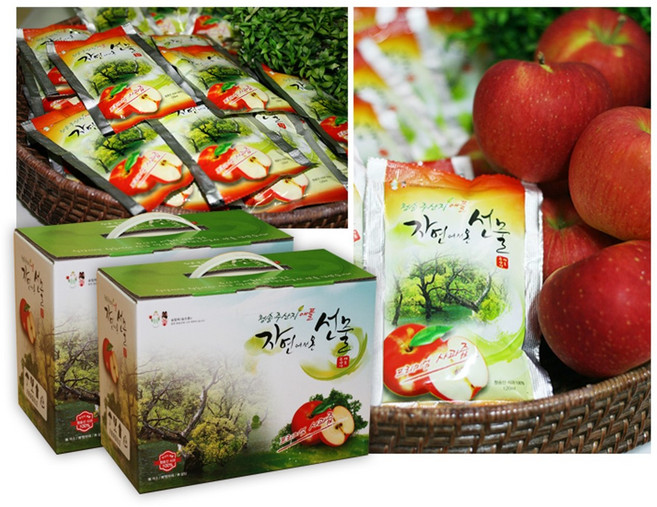 청송 사과 100% 그대로 착즙한 사과즙 (무료배송), 100ml, 100개
