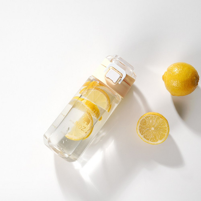 MOZ 스웨덴 원터치 올트라이탄 클린 키즈 보틀 물병, 허니옐로우, 1개, 490ml