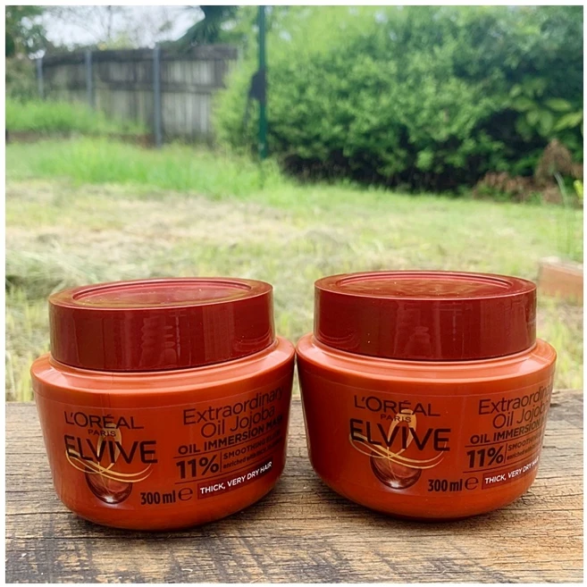 로레알 엘바이브 호호바오일 헤어 마스크 LOreal Paris Elvive Extraordinary Oil Mask, 2개, 300ml - 쿠팡