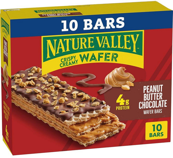 네이처밸리 피넛버터 초콜릿 웨이퍼바 10개입, 네이처밸리 피넛버터 초콜릿 웨이퍼바 10개입 1박스, 1개, 40g