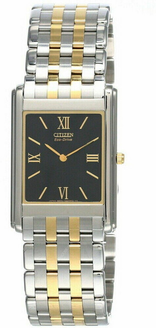 [Citizen] 시티즌 스틸레토 에코 드라이브 블랙 다이얼 스테인리스 남성 시계 AR1004-51E