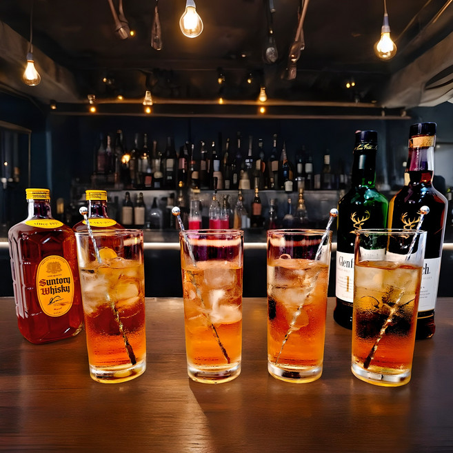 술잔연구소 롱하이볼잔 4p + 머들러 4p 세트, 1개