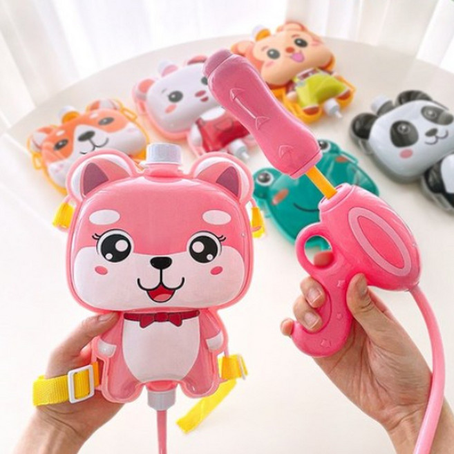 백팩 물총 유아 어린이 캐릭터 대용량 물놀이 가방 워터건 배낭 여름 초등 단체 선물 워터밤, 1개, Q0056 백팩물총_고양이