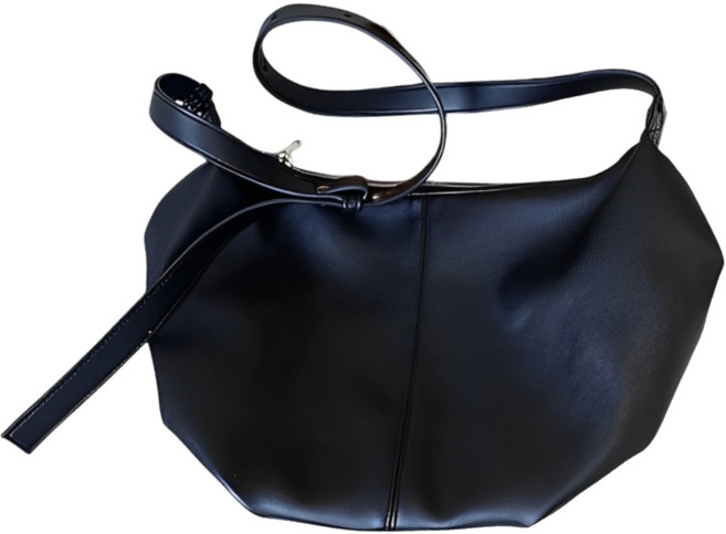 MDMS 韓系雲朵包 水餃包 半月包 肩背包 側背包女包, 黑色