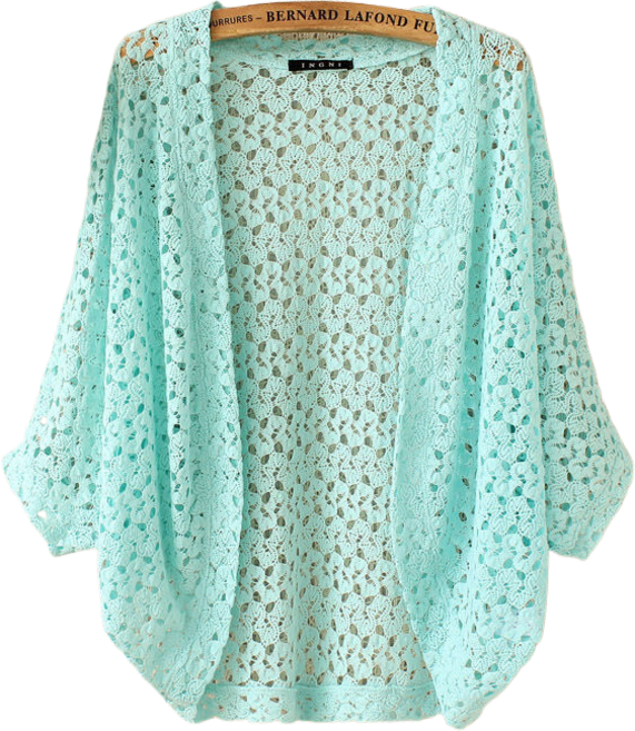 왕홍 레이스 얇은 카디건 코트 오버핏 가오리 펀칭 5부 여자 숄 M 뉴타임즈 G067M945