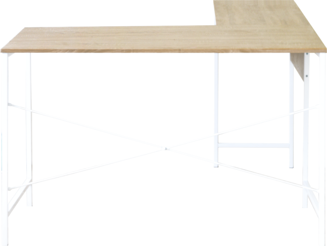 HOPMA工業風L型工作桌E-TL1210, 淺橡木