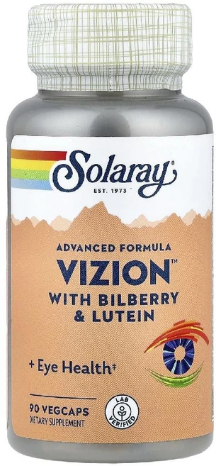 솔라레이 비젼 Vizion with Blueberry Lutein 빌베리 루테인 90정, 1개 - 쿠팡