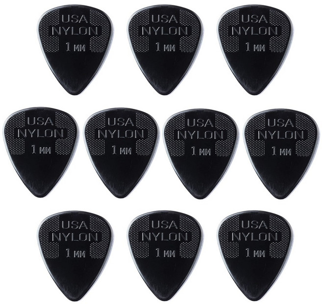 던롭 피크세트(10) 나일론 스탠다드 물방울 기타피크 44R1.0 1.0mm, 단품