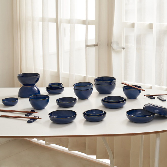 로얄포드 블루라벨 플레이팅 접시 그릇세트 2인 4인 14p 28p