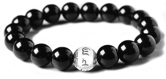 천연 흑요석 팔찌 부정기 제거 힐링 스트레스 해소 운세 팔찌 재물운 건강운 액막이 반지 재물운 악운차단 에너지 정화 와 호신부