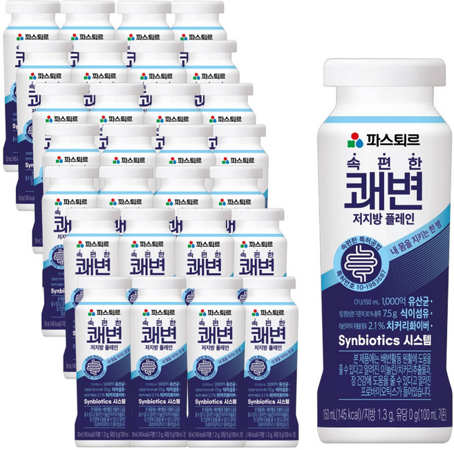 파스퇴르 쾌변요구르트 플레인, 150ml, 28개