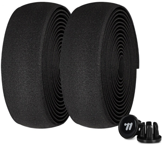 WEST BIKING 카무플라주 미끄럼 방지 방진 자전거 손잡이 테이프 2개, 1세트, Black