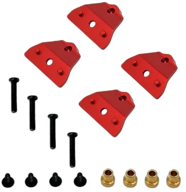 MN 1/12 탱크 300 OP 액세서리용 서스펜션 브래킷 금속 업그레이드 부품 Rc 모델 크롤러 자동차 트럭 버기, 02 빨간색