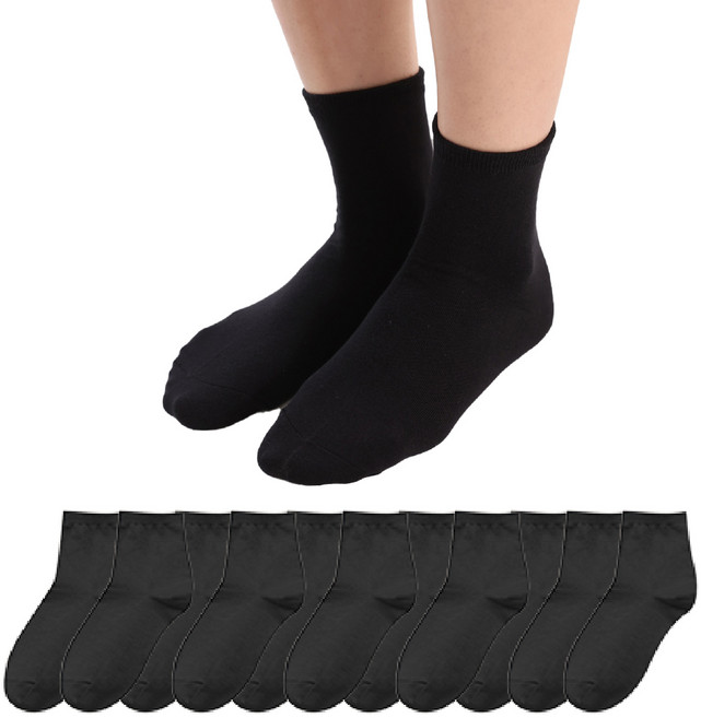 이노케어플러스 여성용 항균 발냄새 제거 무지 양말 10켤레